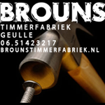 Reclamebanner Timmerfabriek Brouns