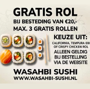 Reclamebanner Wasahbi Sushi Elsloo