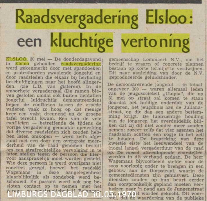 RaadsvergaderingElsloo KluchtigeVertoning 30.05.1970