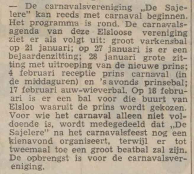 Elsloo carnaval 1967