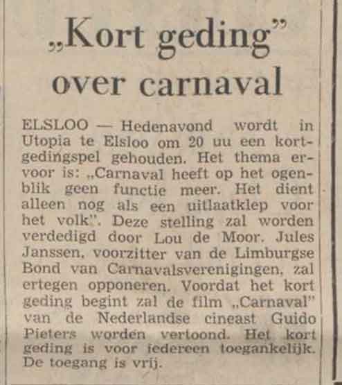 Elsloo carnaval 1974